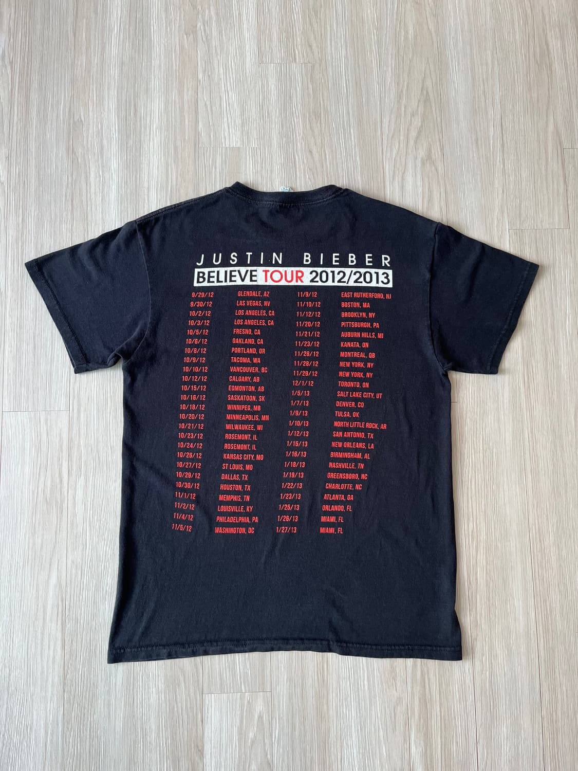 Justin bieber believe tour tee 저스틴 비버 티 상품이미지5