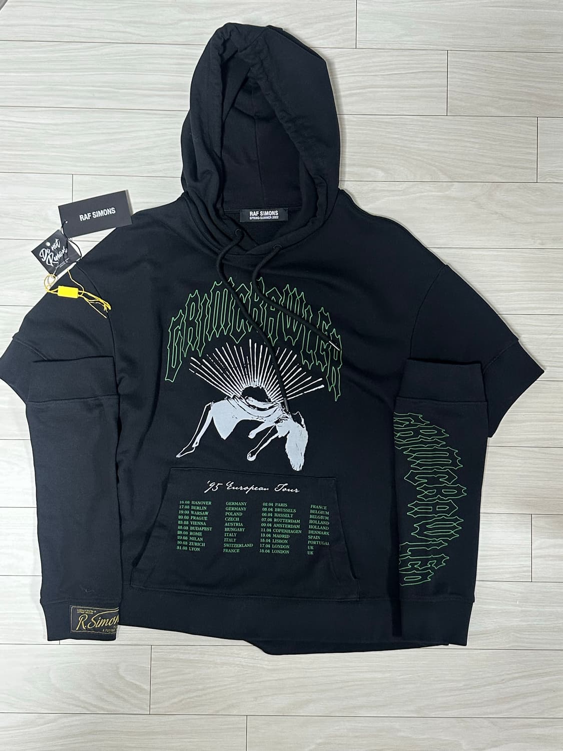 [XS]라프시몬스 그림크롤러 반팔후드 상품이미지1