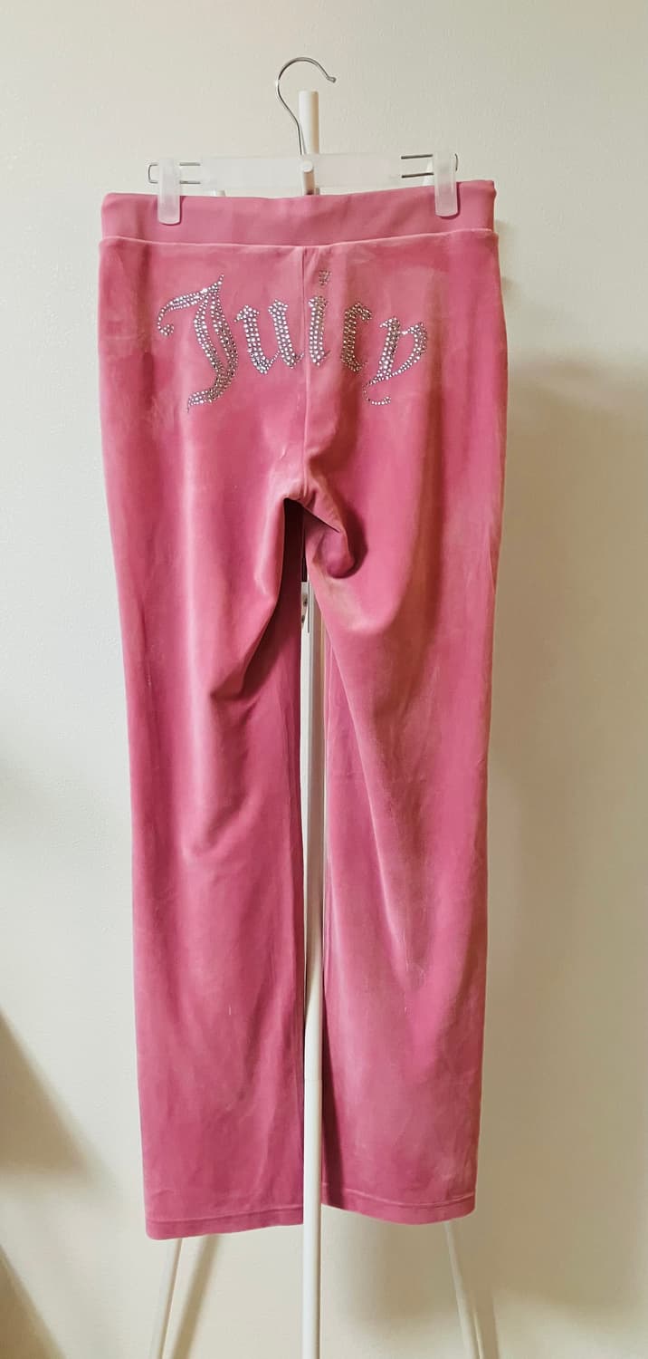 쥬시꾸뛰르 벨벳 벨루아 큐빅 트랙팬츠 y2k 오네갸루 라떼갸루 상품이미지4