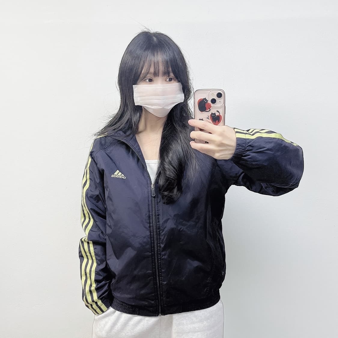 아디다스 올드스쿨 후드 점퍼 네이비 상품이미지1