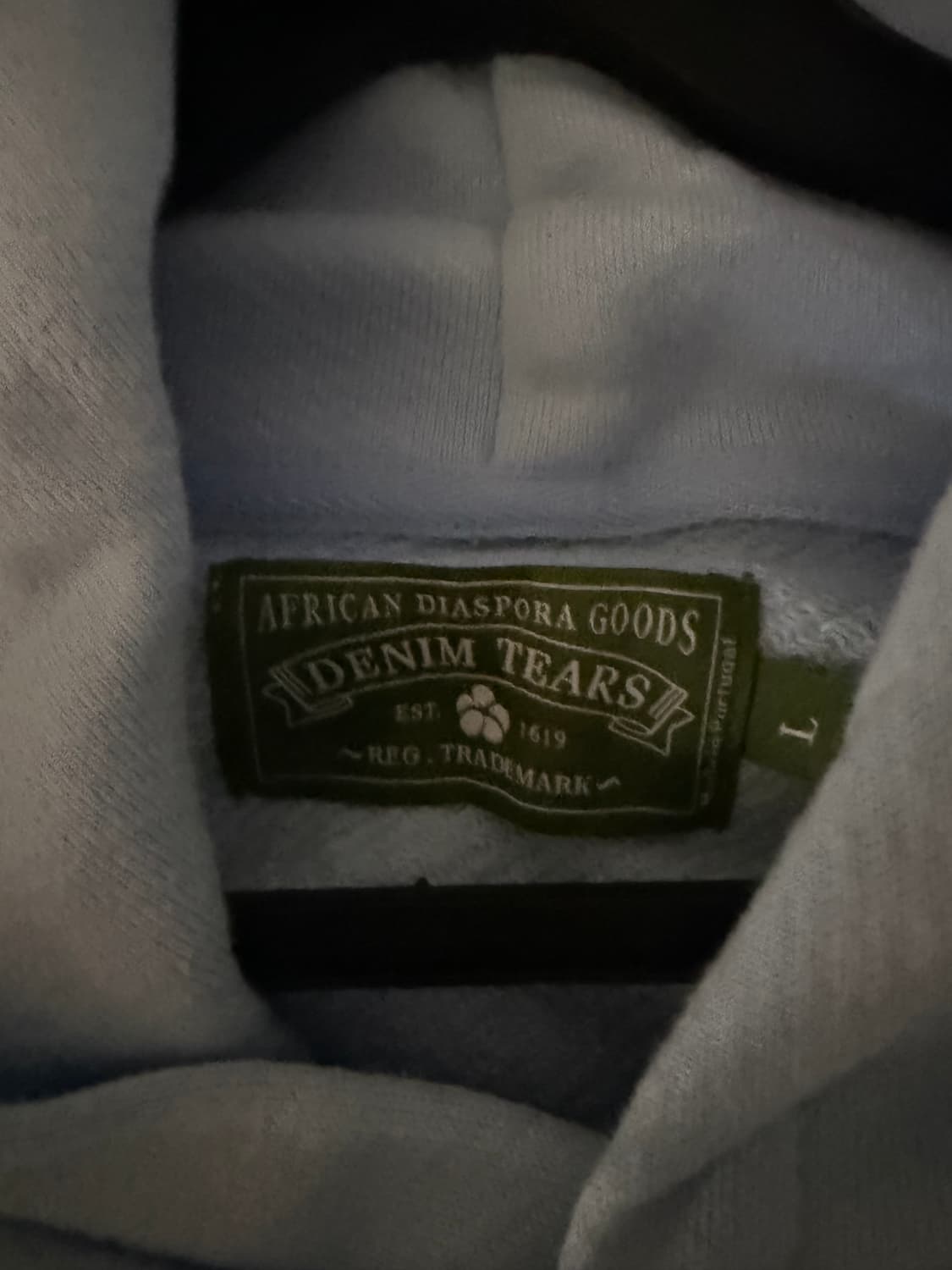 데님티어스 파우더블루 후드티 L사이즈 상품이미지3