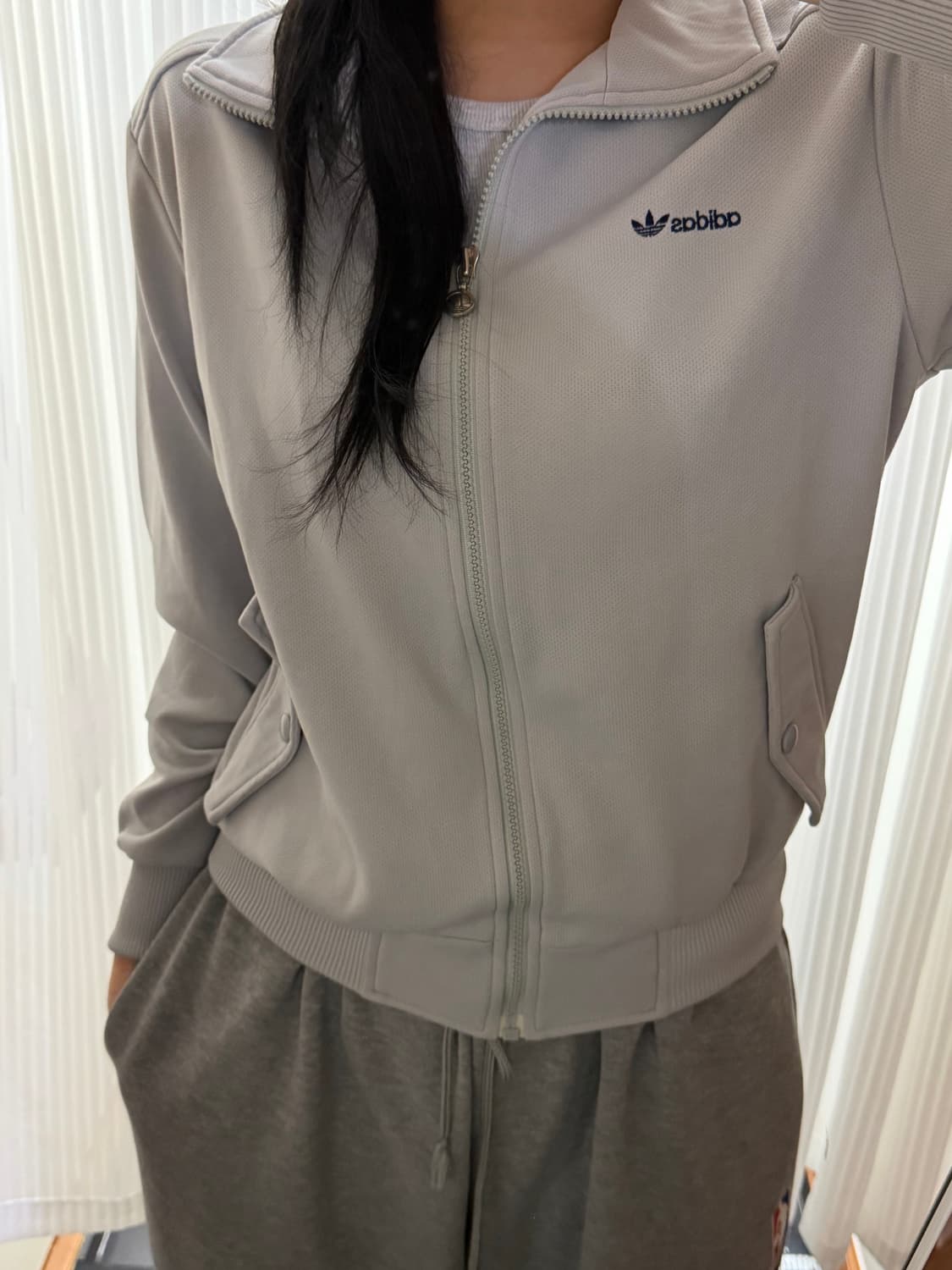 아디다스 그레이 져지 집업 m 상품이미지1