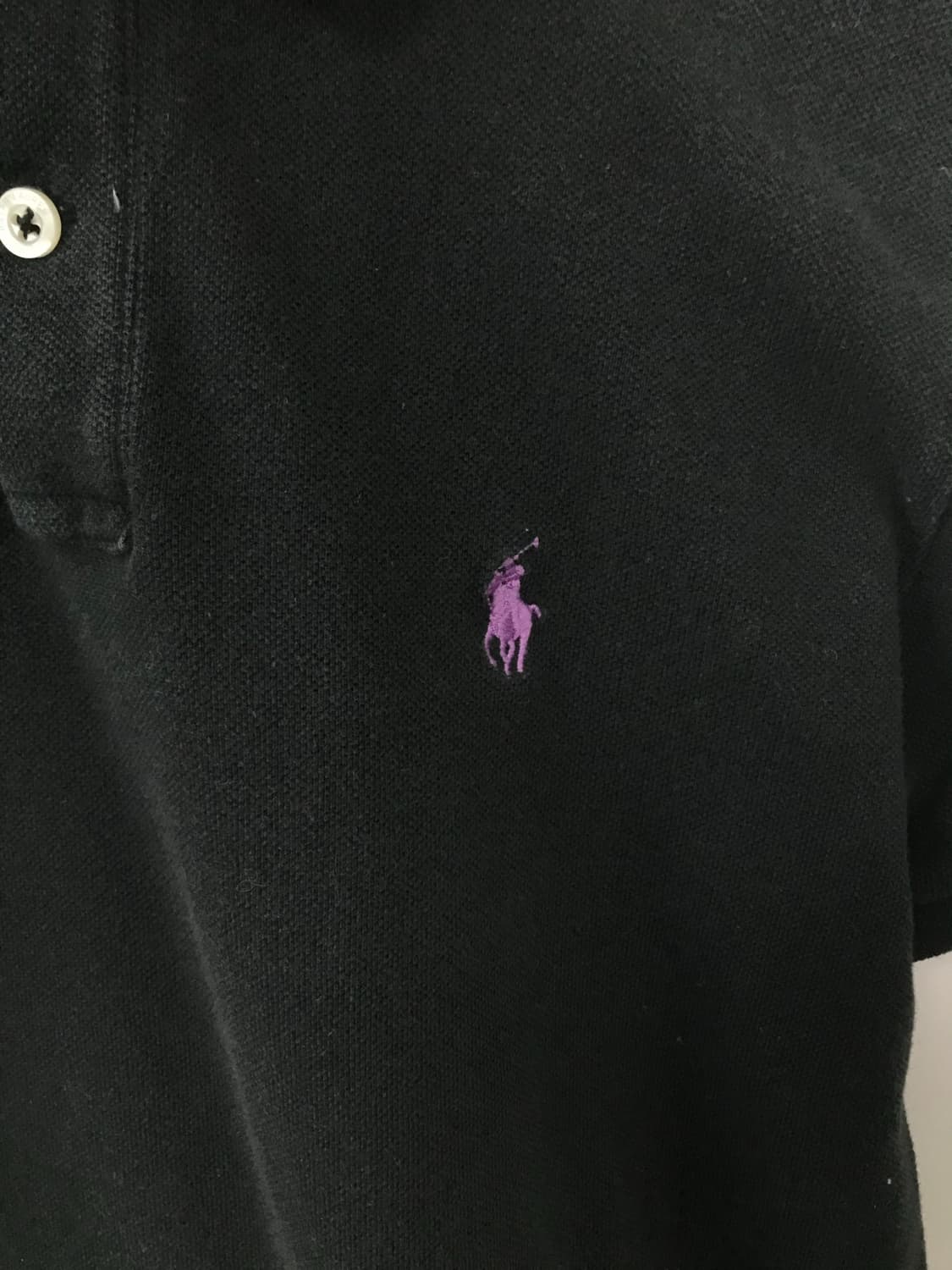 폴로 랄프로렌 신형 자수로고 블랙 반팔 피케 티셔츠 상품이미지3