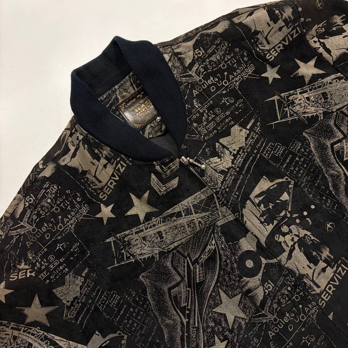 Maepsy vtg 빈티지 레더 집업 자켓 블랙 B645 상품이미지3