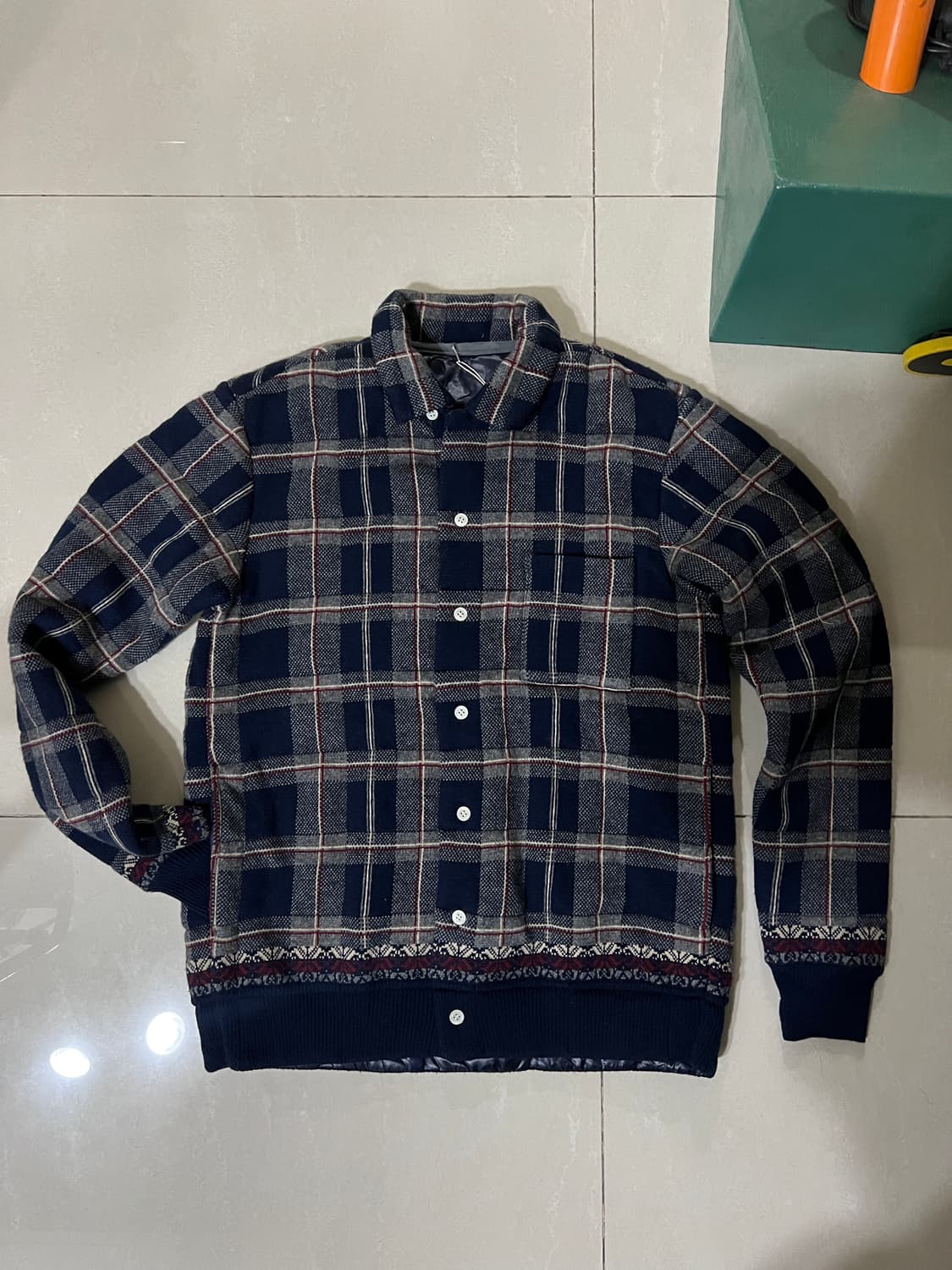 sacai Check Hybrid Shirt Jacket 상품이미지1