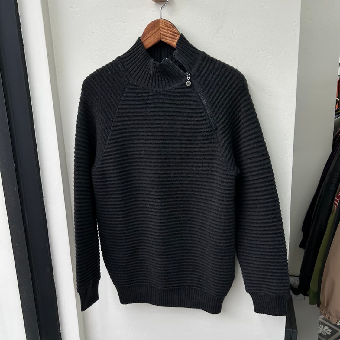 16728 - 아르마니 사선 집업 울 니트 (울 60%) 상품이미지2