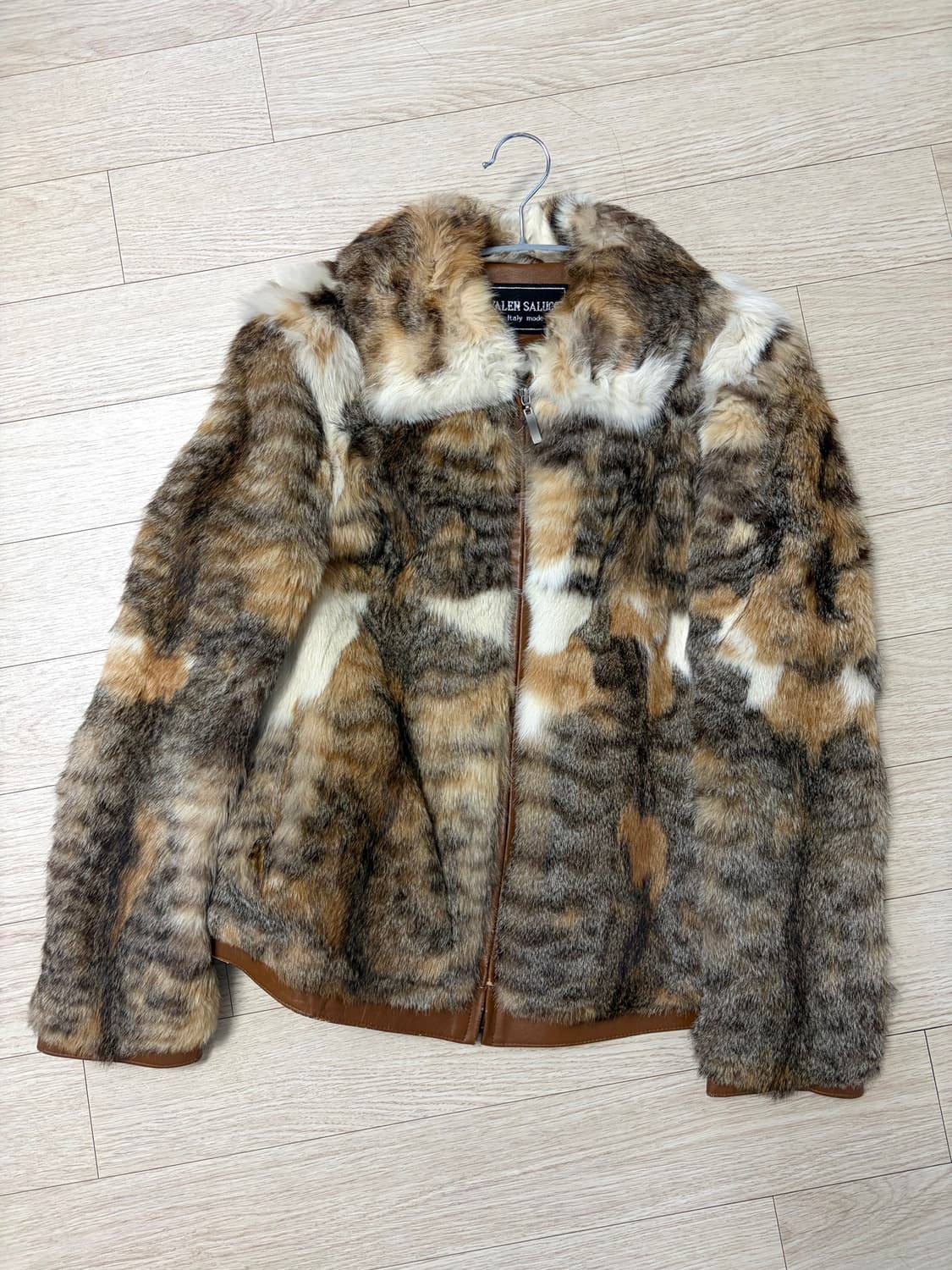 [55] Valen Salucci 호피 레더 퍼 자켓 상품이미지1