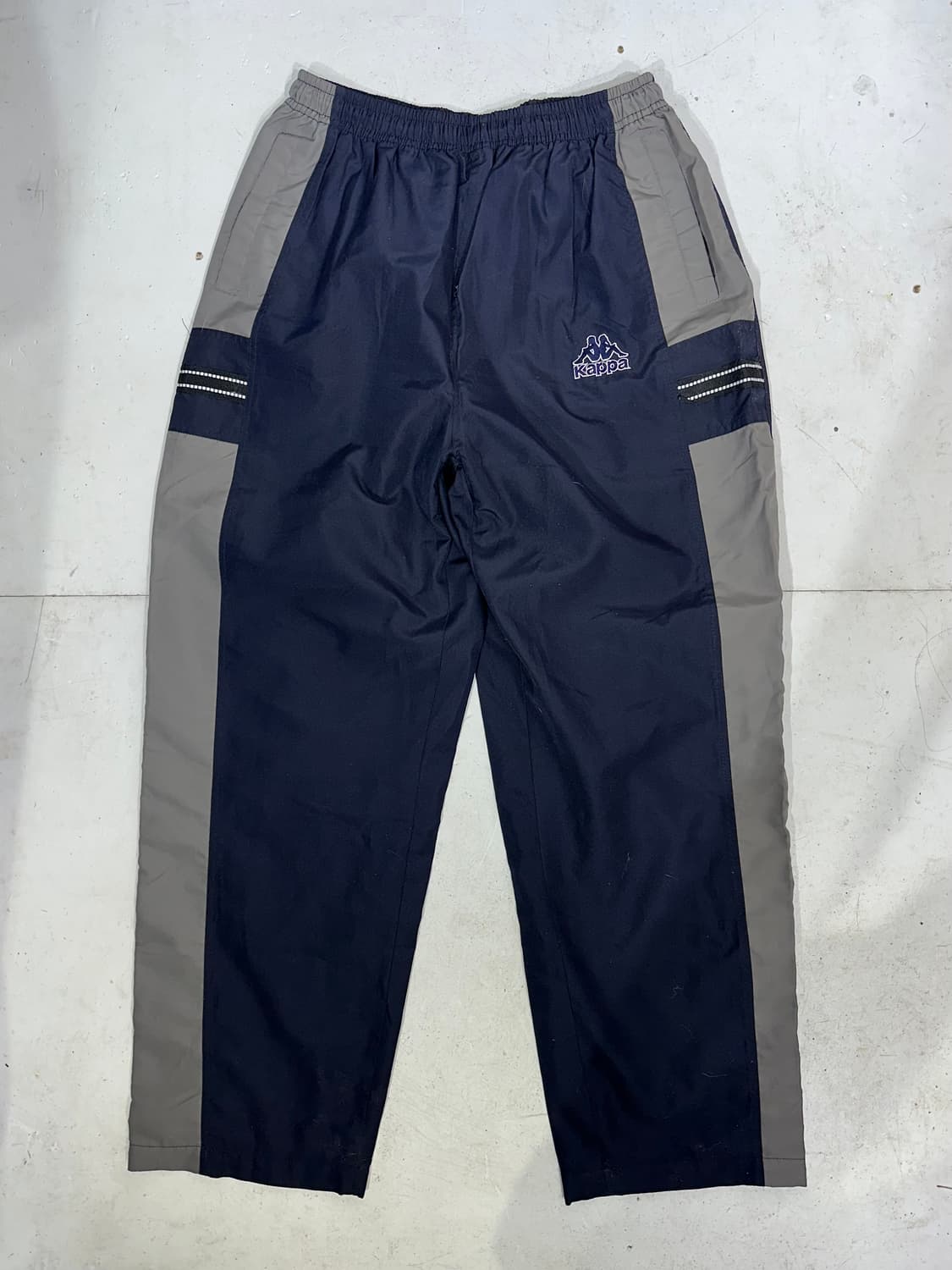 카파 네이비 와이드 사이드 라인 트랙 팬츠 M 상품이미지4