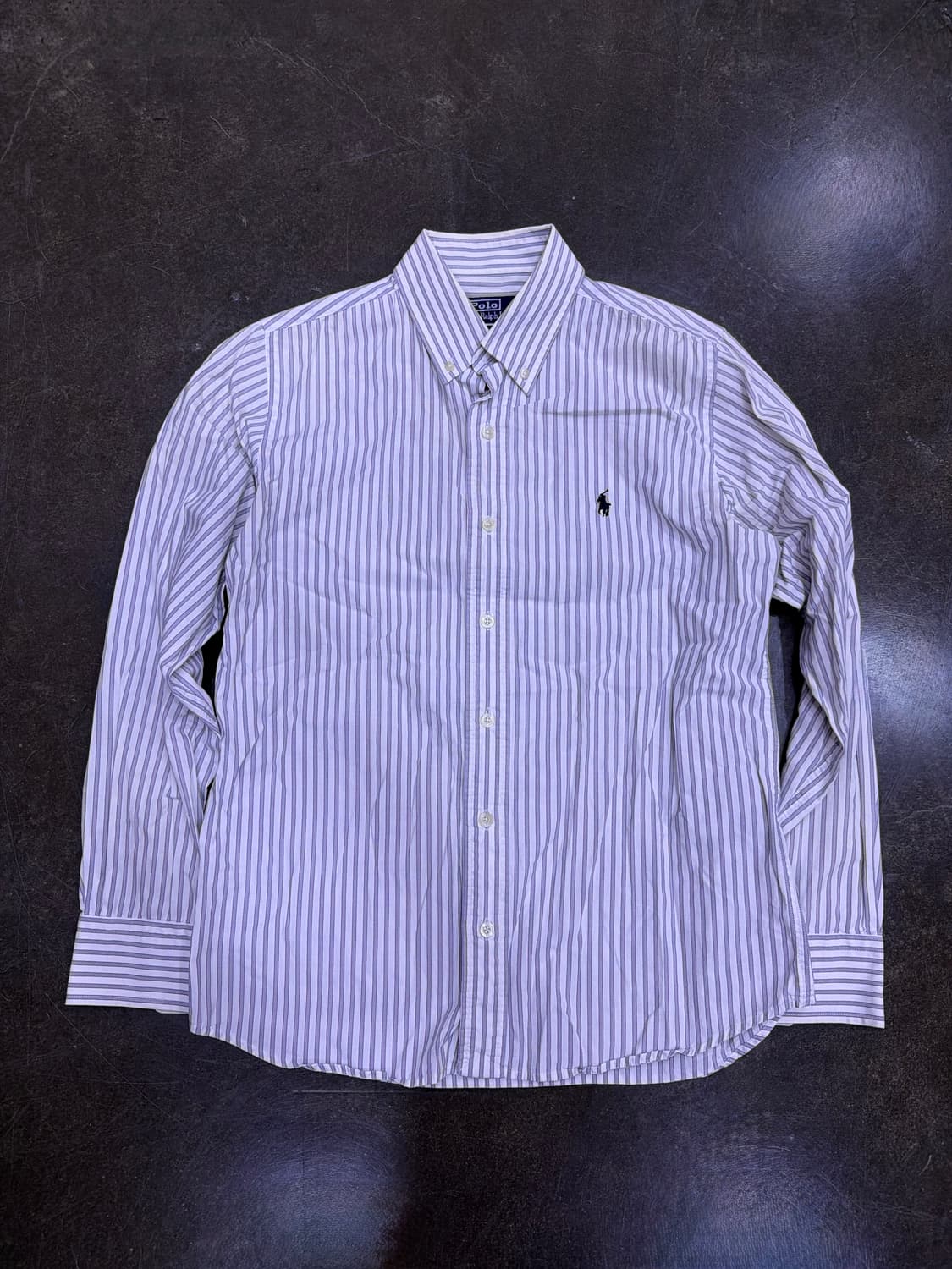 폴로 랄프로렌 커스텀핏 스트라이프 네이비 셔츠 M 상품이미지1