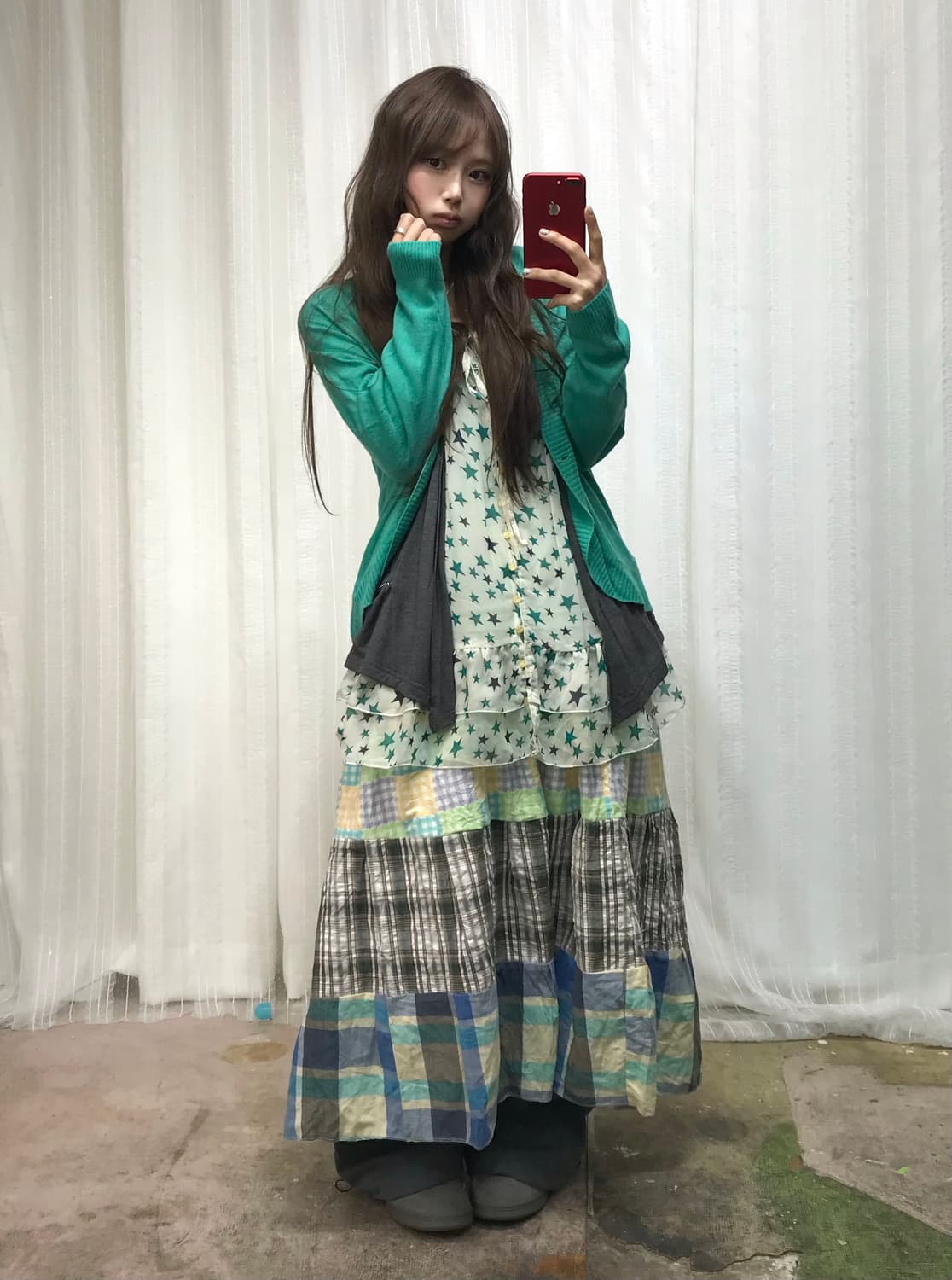 별 패턴 너드 모리 러힙 패치워크 코디세트 상품이미지1