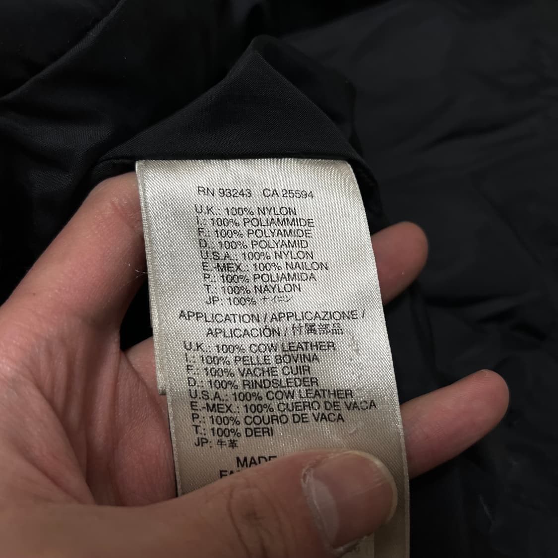 디젤 여성 소가죽 배색 와펜 하이넥 롱패딩 점퍼 [블랙] L/100 상품이미지6