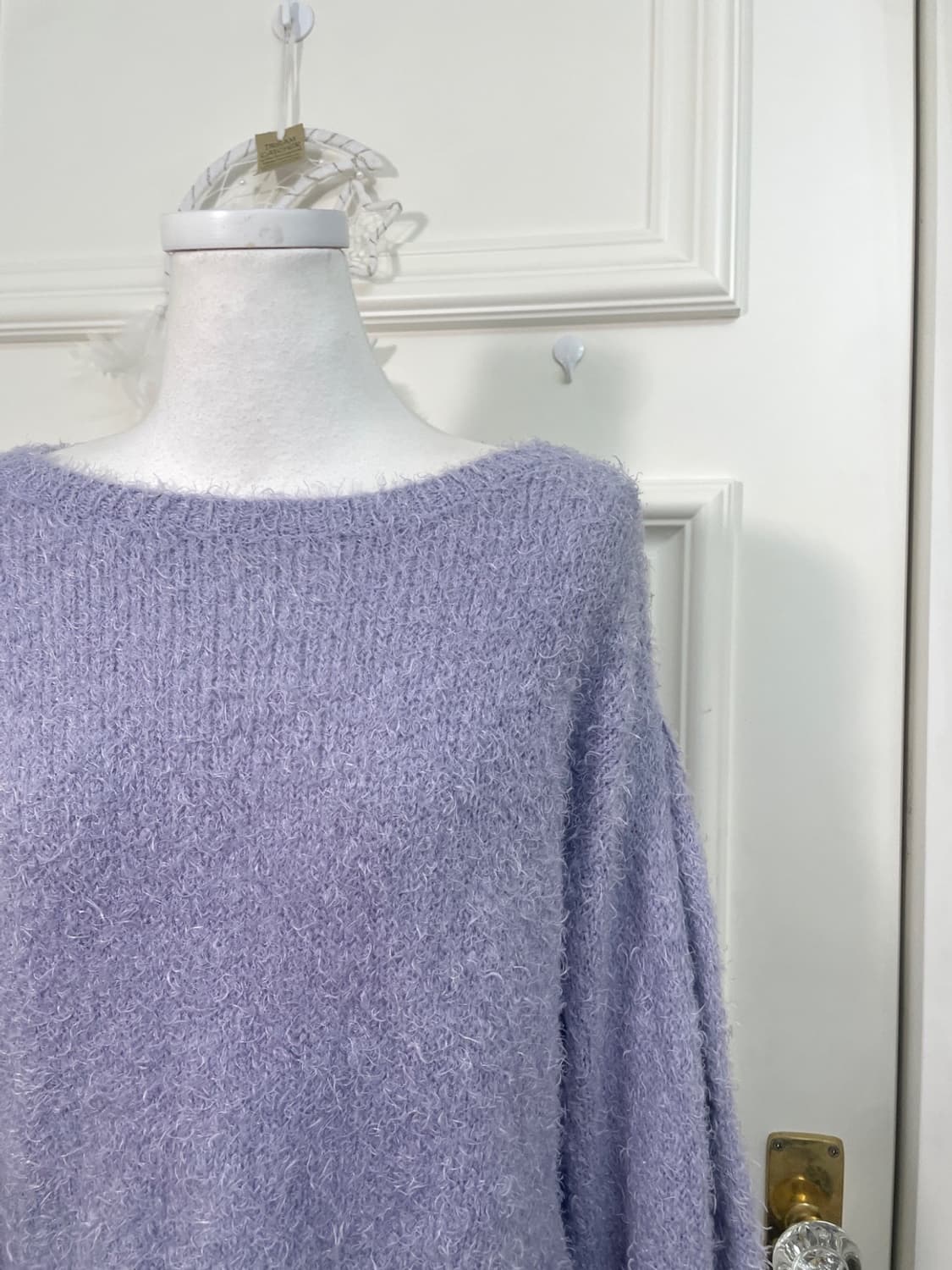 purple sleeve pleats cute sweater 상품이미지6