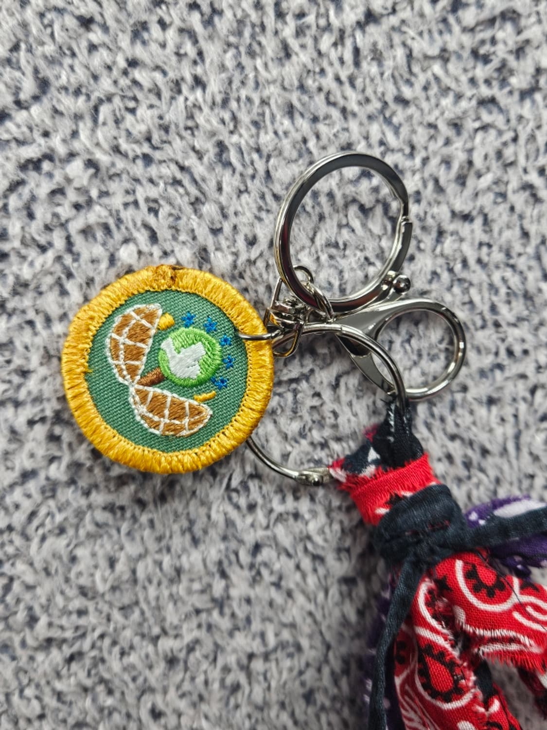 핸드메이드 커스텀 패치 반다나 카라비너 키링 ( OS ) / 10875 상품이미지4