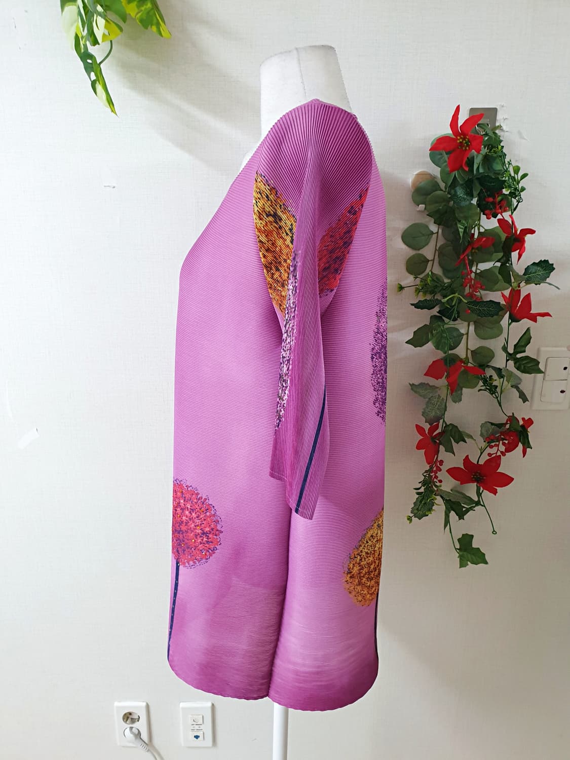 Rizzi 21SS 플리츠 주름 블라우스 77 라벤더  상품이미지2