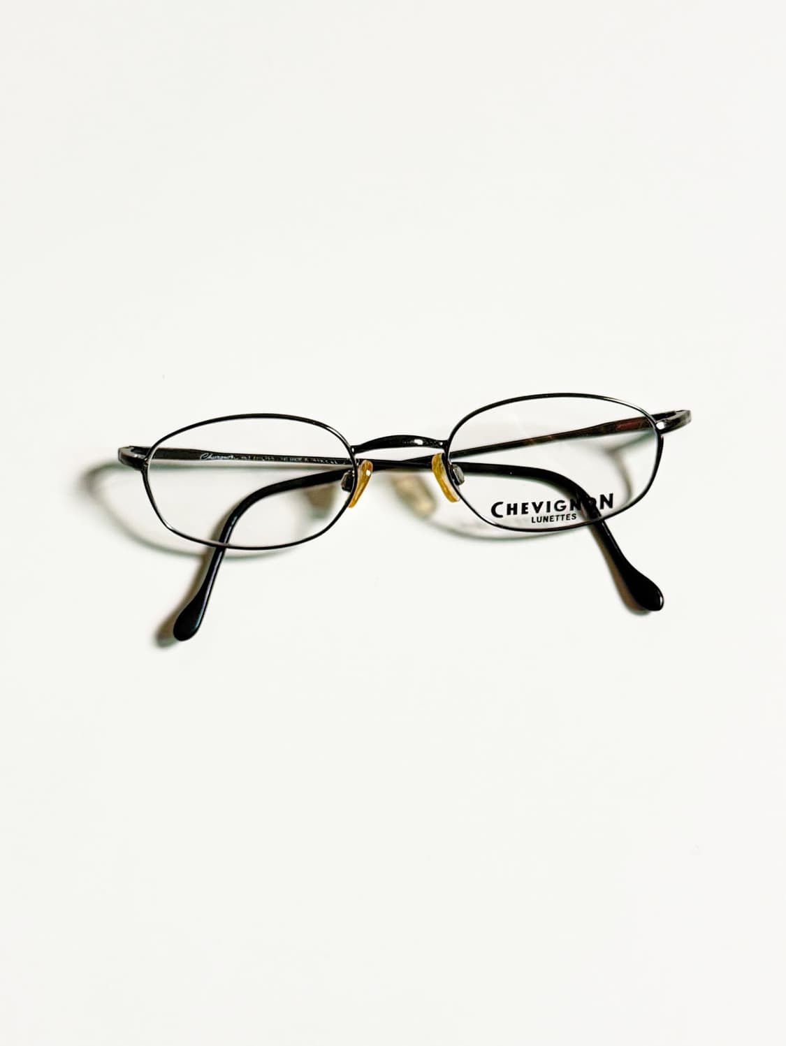 90s CHEVIGNON 슬림 오벌 메탈 프레임 빈티지 안경 상품이미지1