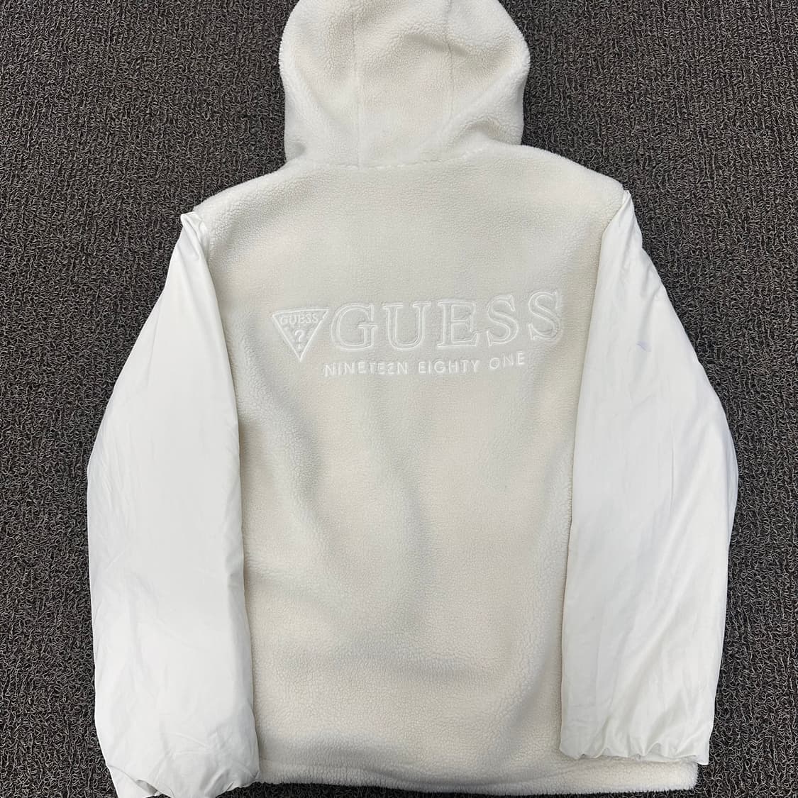 GUESS 게스 뽀글이 털 덕다운 패딩 후리스 자켓 L 상품이미지6