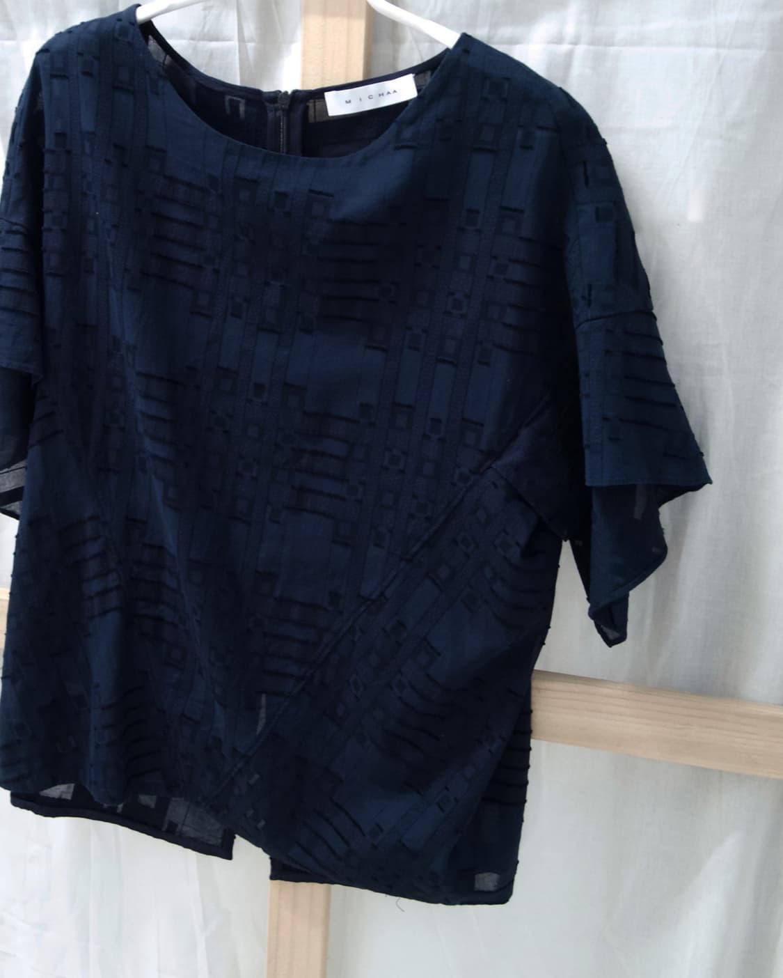 [MICHAA] mixed pattern short sleeve top 상품이미지4