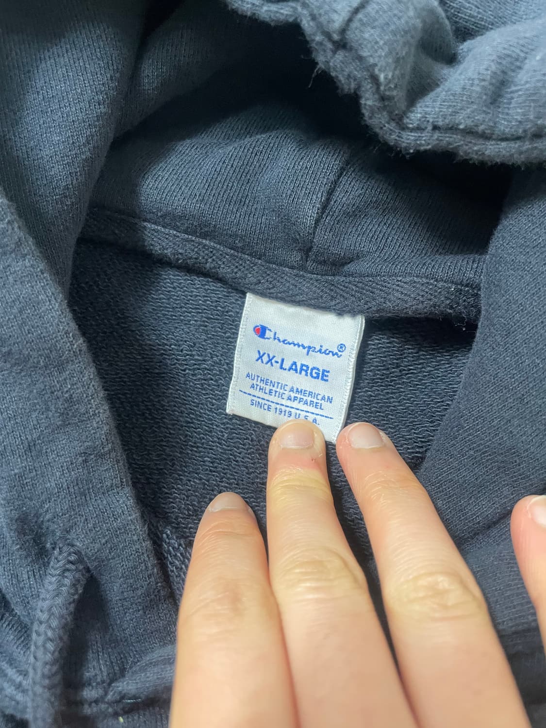 빈티지9. 챔피온 리버스위브 스몰로고 후드티 후디 스웻 블랙 상품이미지4