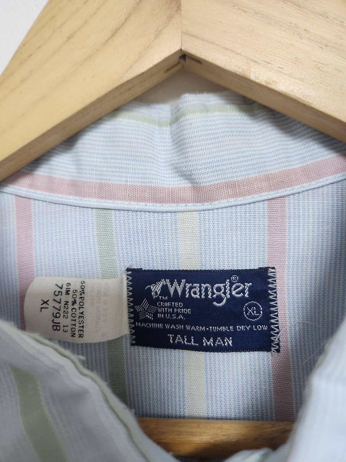 랭글러Wrangler 스트라이프 웨스턴 셔츠 XL - S188 상품이미지4
