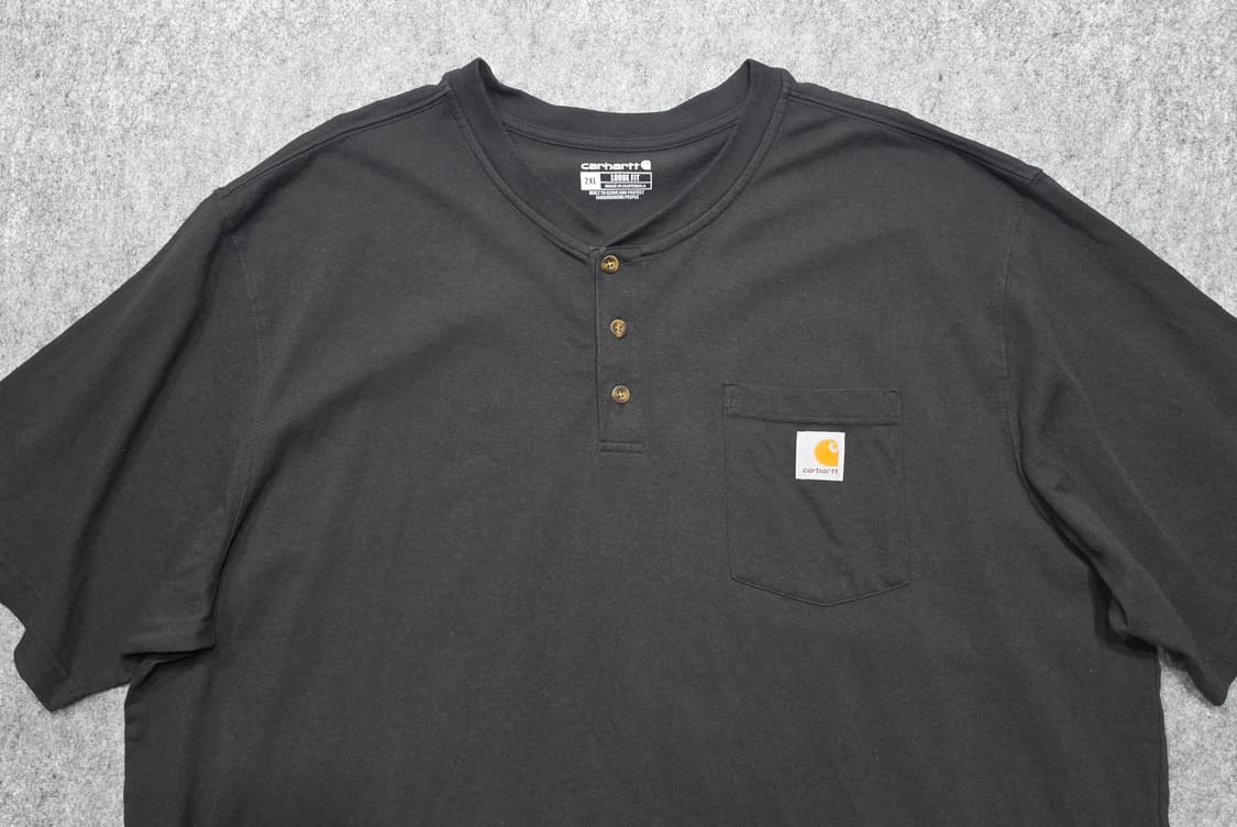 칼하트 루즈핏 포켓 헨리넥 반팔티 2XL 상품이미지3