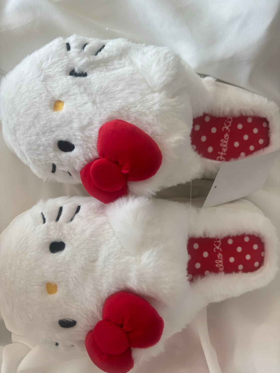 산리오 키티 헬로키티 룸슬리퍼 털 실내화 (새상품)  화이트 상품이미지1