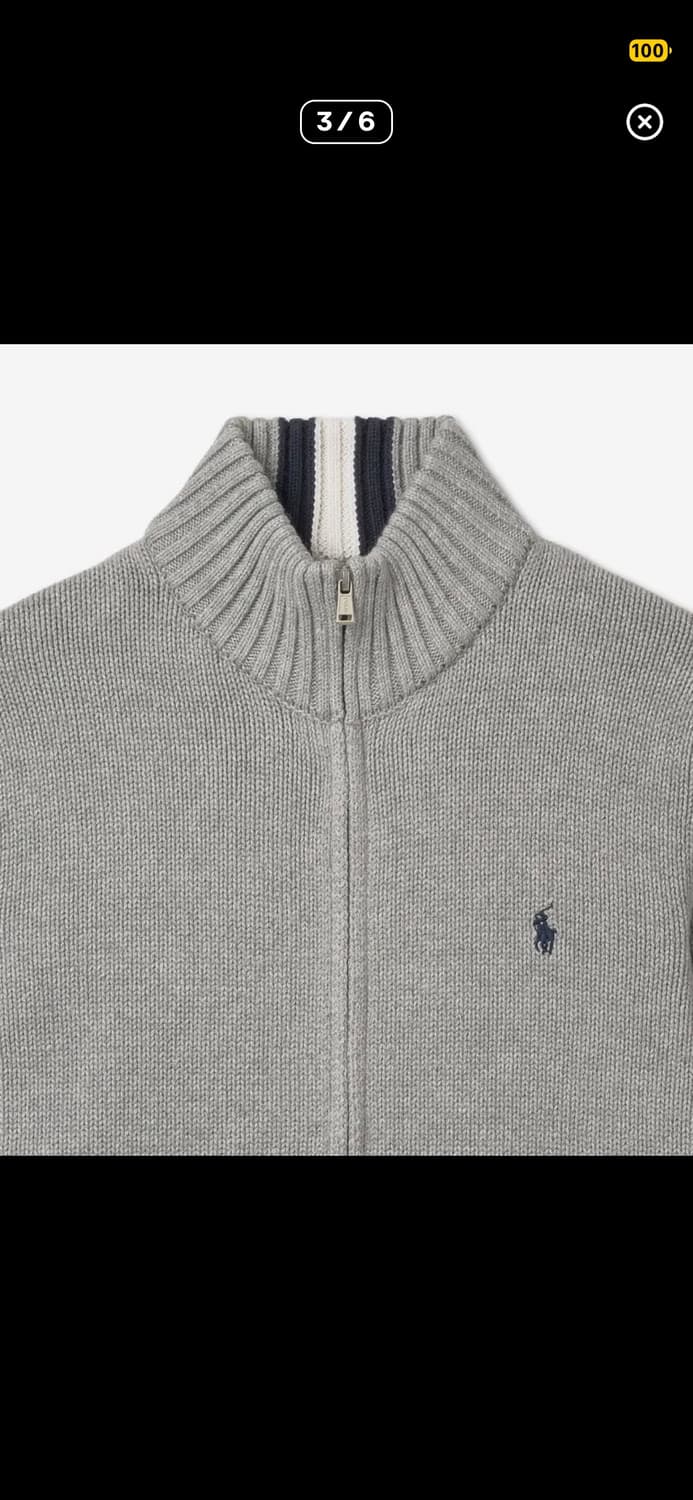 급처)폴로 랄프로렌 보이즈xl 니트집업 미스치프 꼼데가르송 빈티지 마뗑킴 상품이미지3
