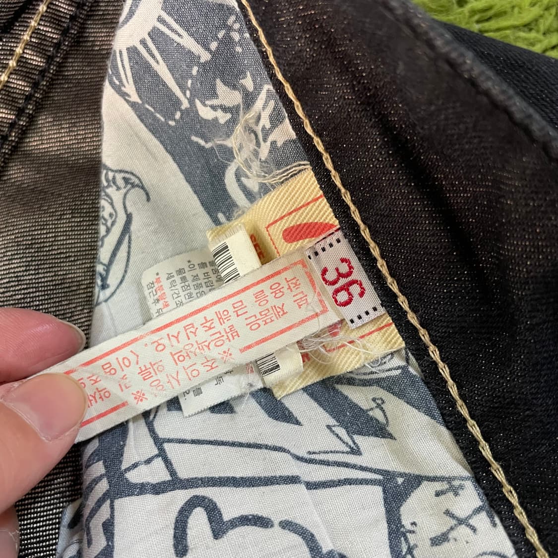 에비수 백로고 데님팬츠 상품이미지5