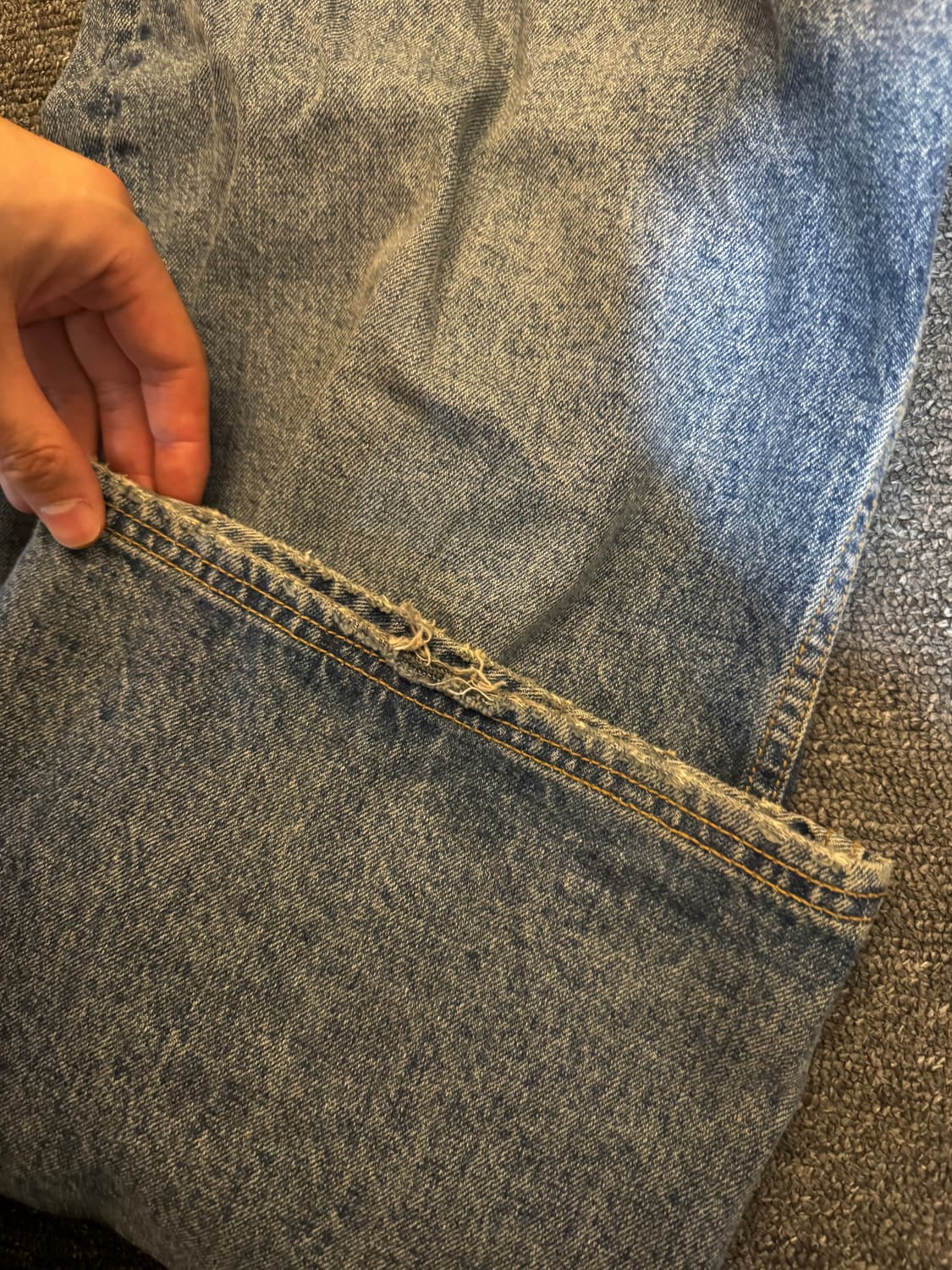 산산기어 워싱 데님 팬츠 블루 4사이즈 상품이미지4