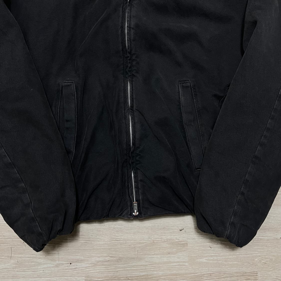 자라 오버사이즈 봄버핏 이너퀼팅 후드 워크자켓 [블랙] XL/105 상품이미지3