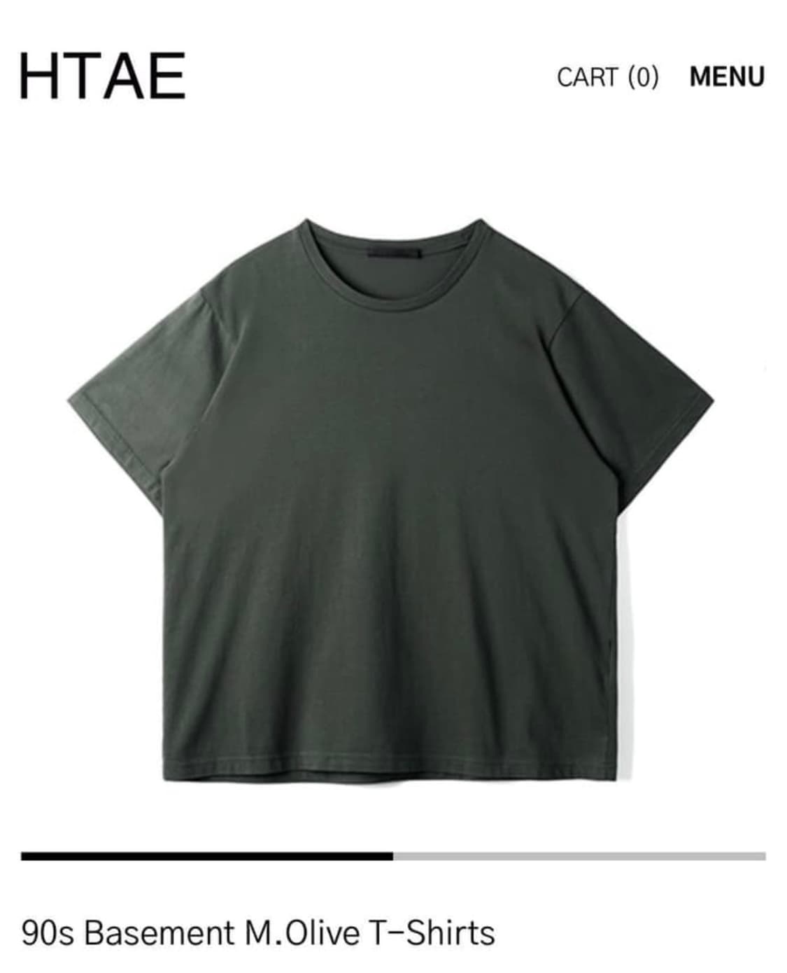 Htae 90s basement tshirts Olive 상품이미지1