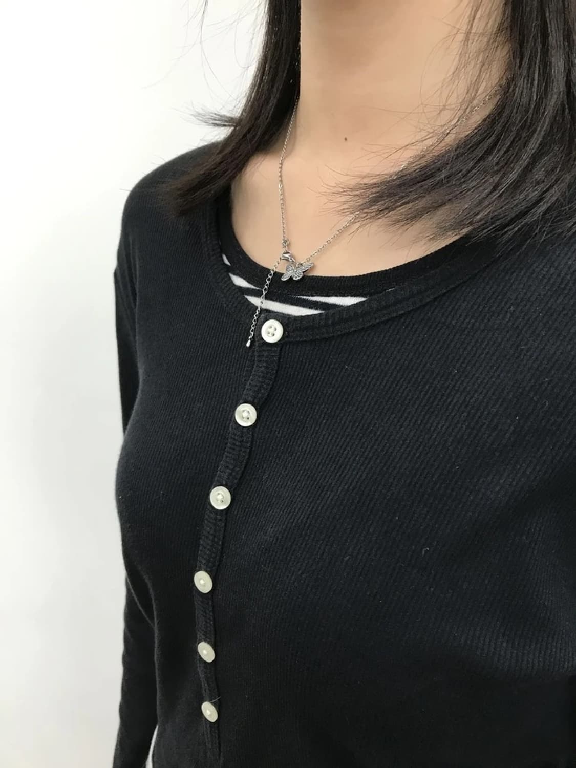 Mens Bigi Layered Stripe Henley Top 상품이미지3