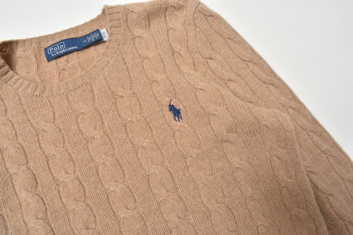 폴로 랄프로렌 큐알 케이블 울 니트 스웨터 M 상품이미지5