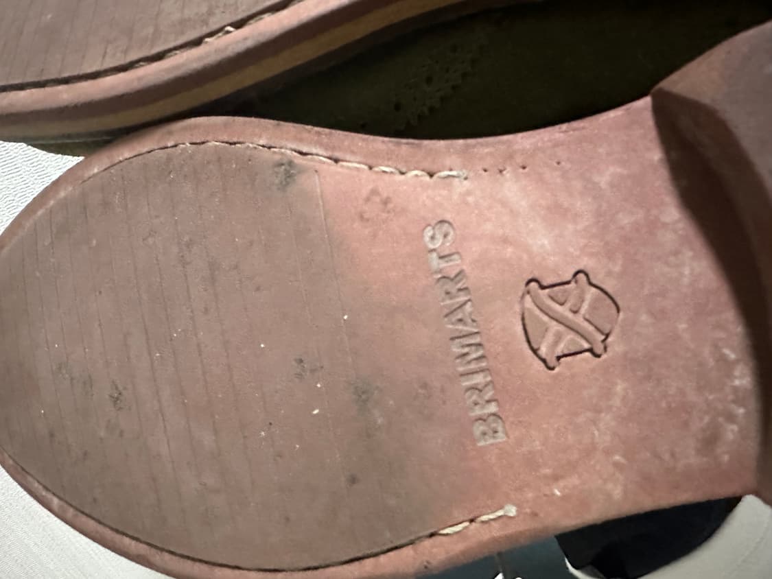 260) 이태리 브리마트 스웨이드 윙팁 구두 올리브 팝니다 상품이미지9