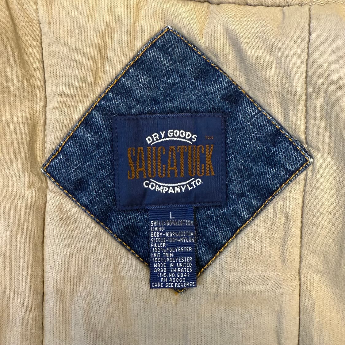 빈티지 데님 바시티 후드자켓 상품이미지3