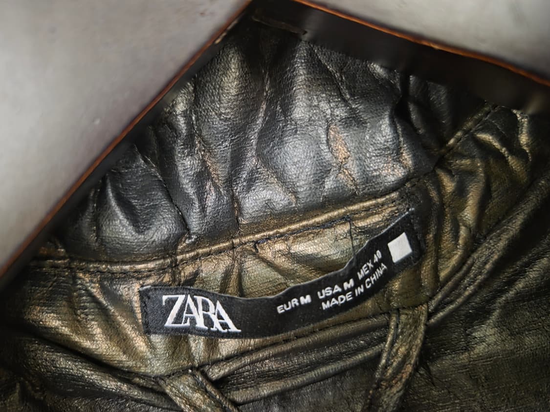 자라 에코 레더 하이넥 블루종 자켓 상품이미지3