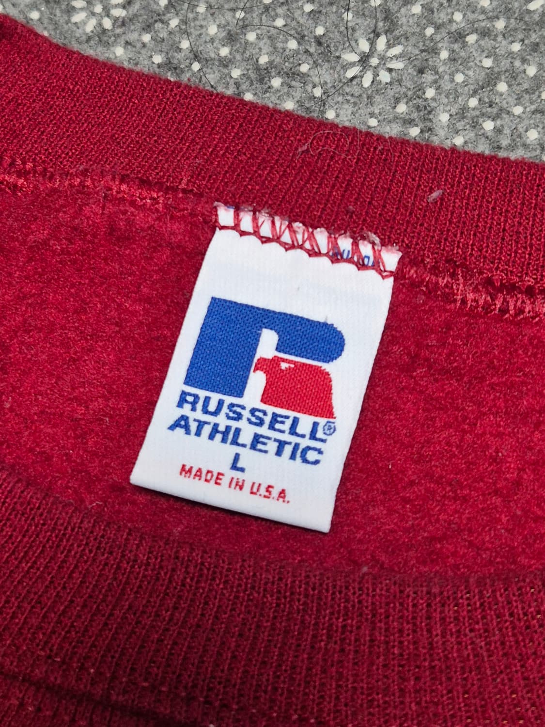 [L] 90s US Made 러셀 레드 스웻  -334 상품이미지3