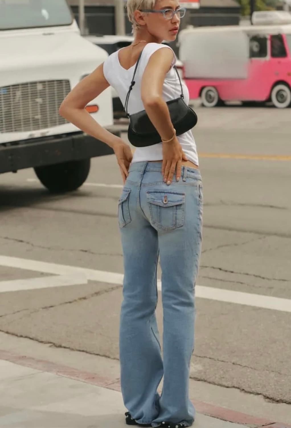 자라 로우라이즈 trf 부츠컷 포켓 팬츠 연청 데님 zara 상품이미지1
