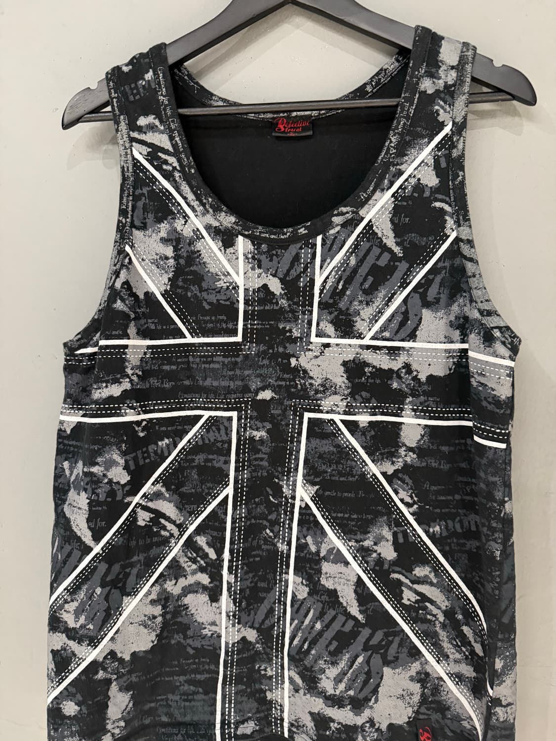 Uk flag grunge printing lettering top 상품이미지6
