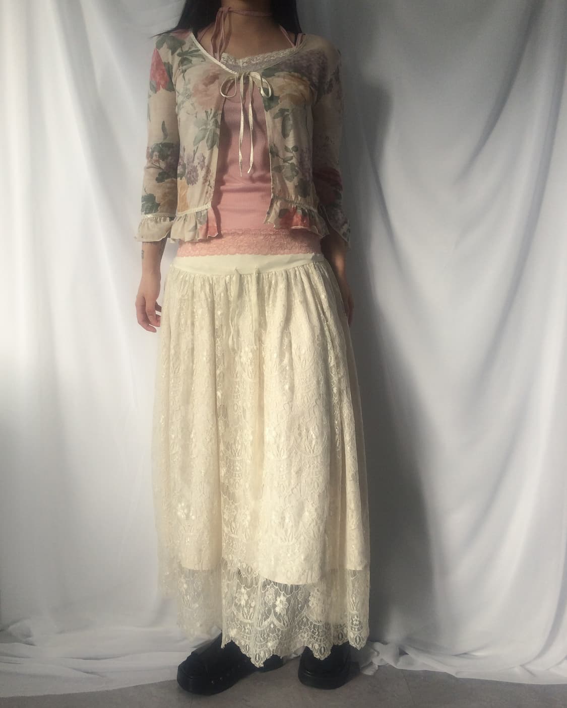 2way lace one piece skirt 상품이미지8