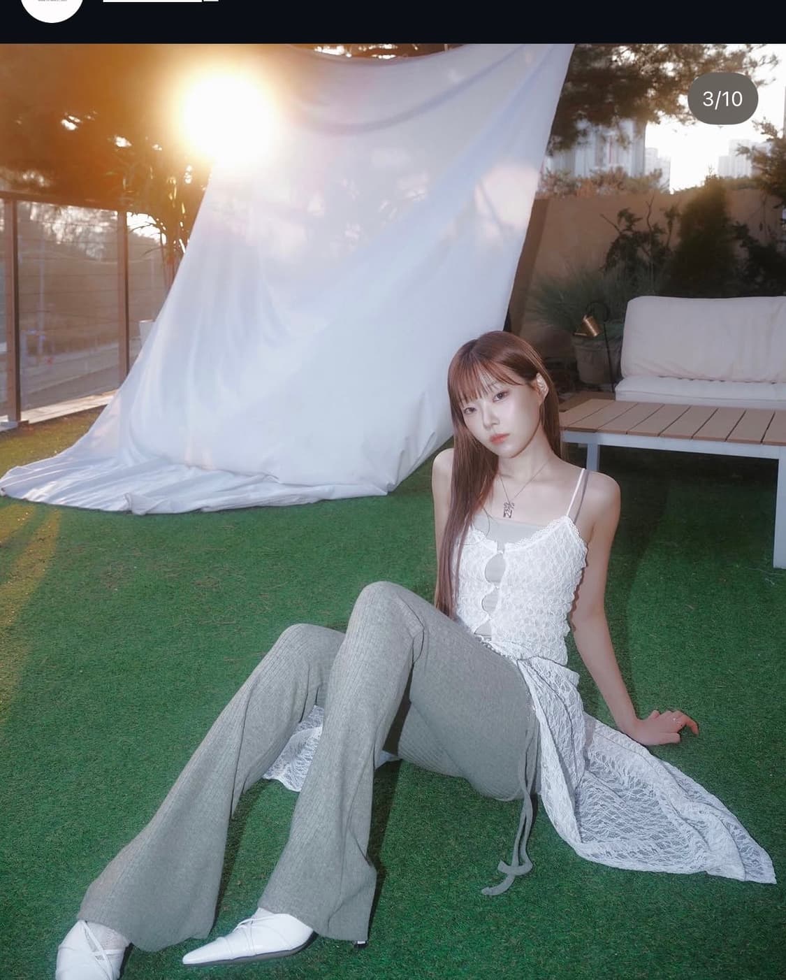 뉴얼린 lace layered sleeveless dress 상품이미지4