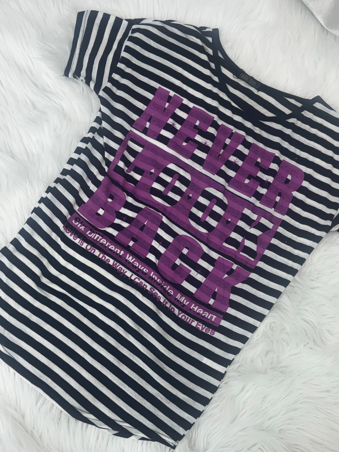 Punk Lettering Stripe Short Sleeve 상품이미지3