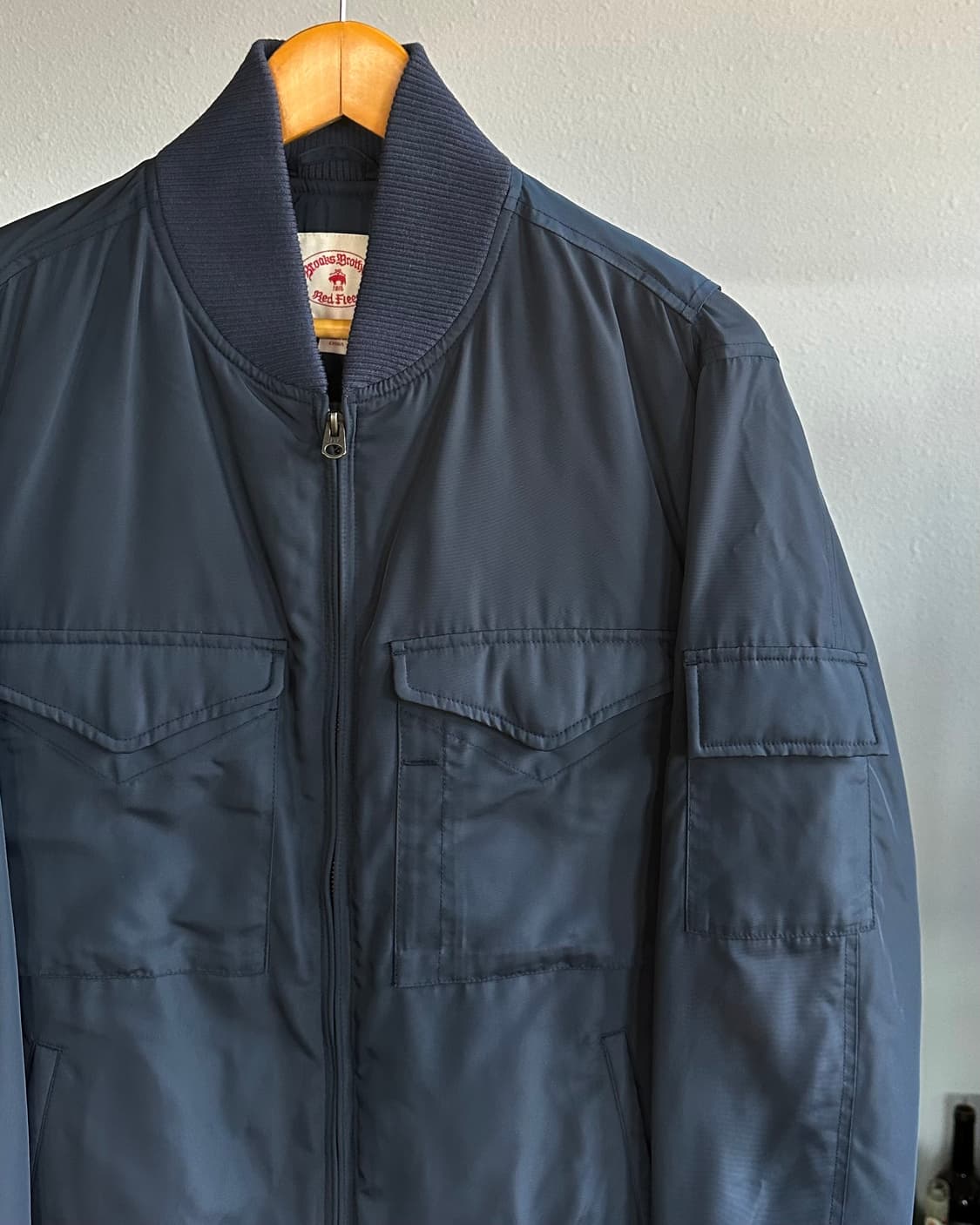 [M]브룩스 브라더스 패디드 봄버 자켓 네이비 상품이미지4