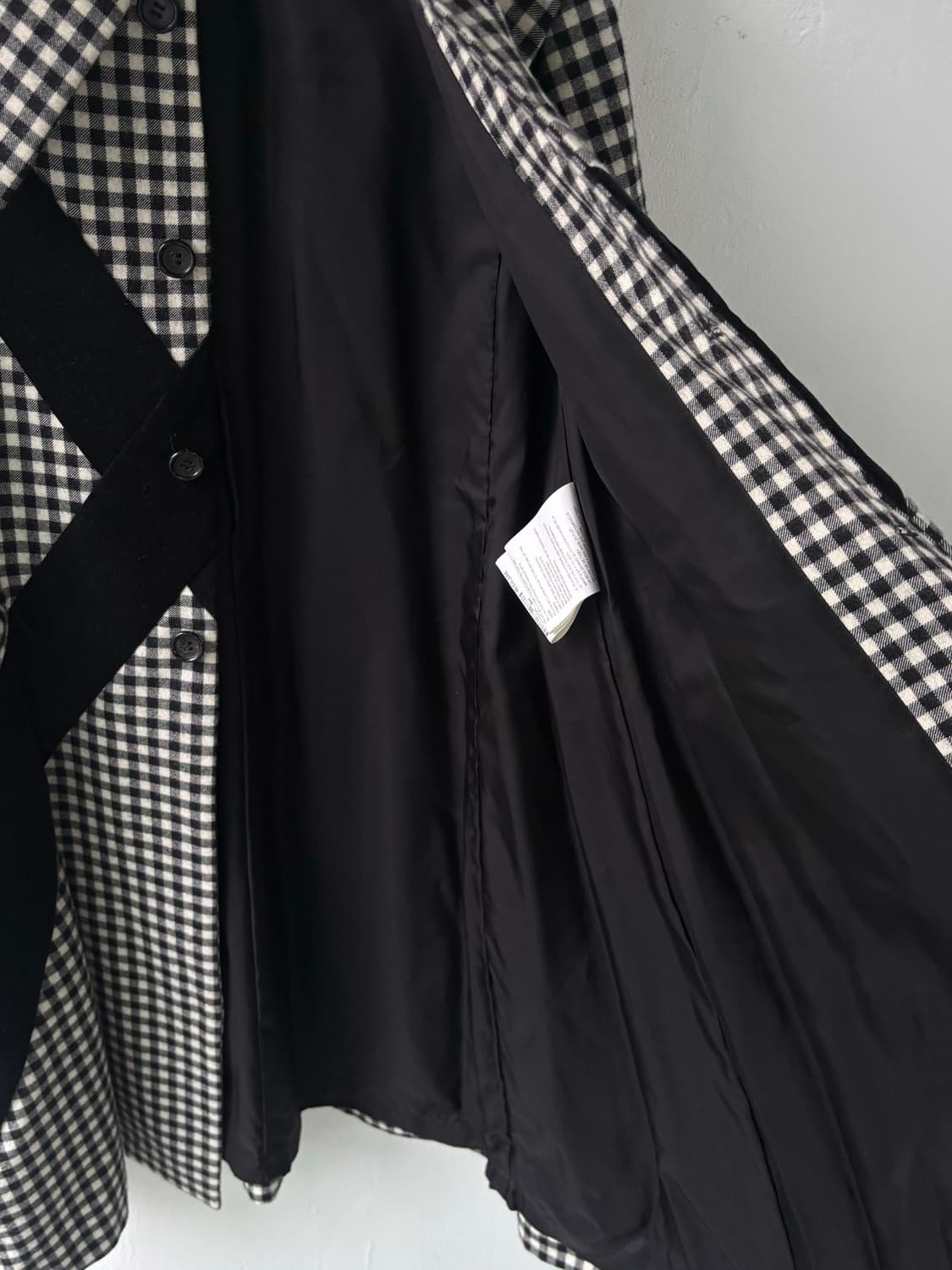 꼼데가르송 20ss 런웨이피스 깅엄 코트 상품이미지7