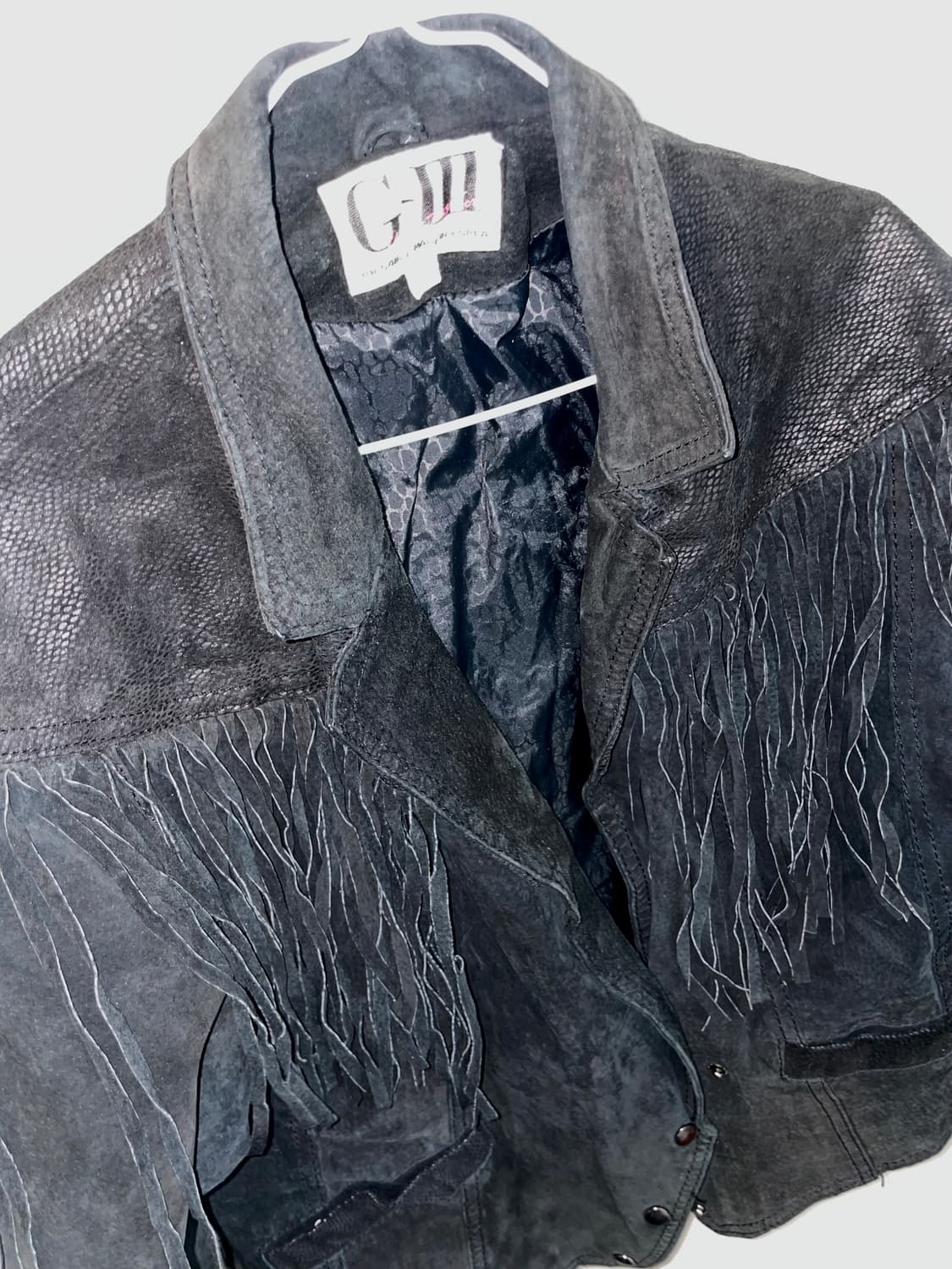 프린지 레더 가죽 자켓 상품이미지2