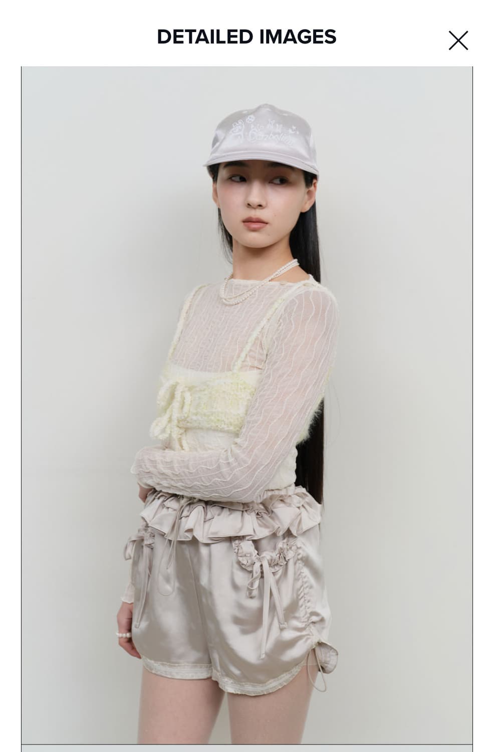 타입서비스 반바지 Shiny Ruffled Shorts [Gray] 상품이미지3