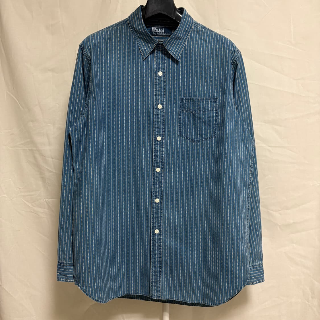 폴로 랄프로렌 네이티브 아메리칸 스트라이프 셔츠 / 블루, L 상품이미지1