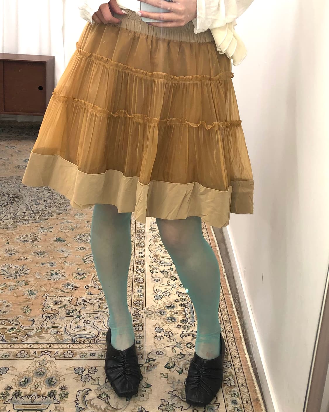 카라멜 캉캉 숏 스커트 상품이미지2