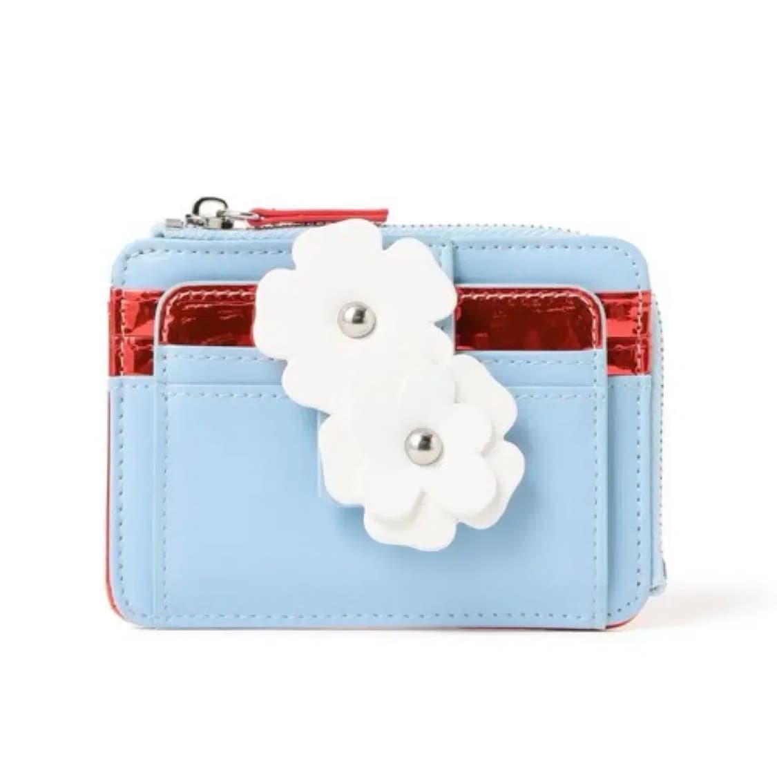 빔즈 플라워 카드 지갑 동전 케이스 색소폰 블루 하늘 레드 빨강 블루 상품이미지1