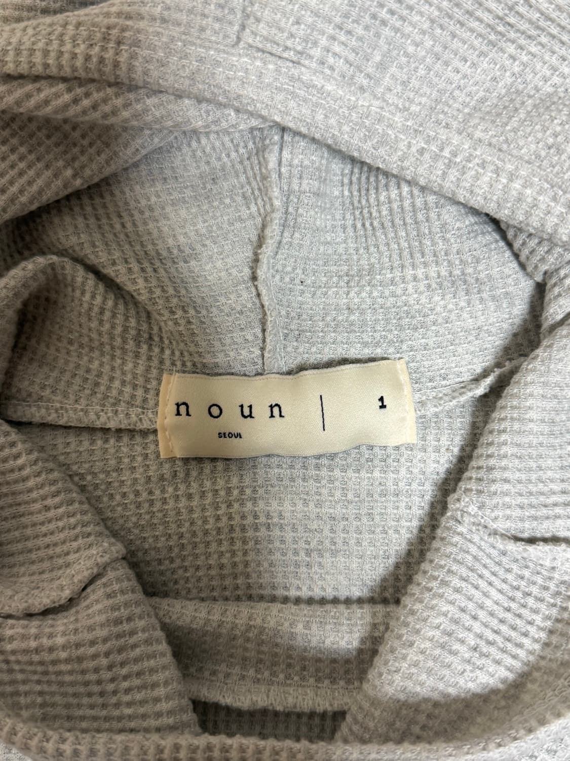 (1) 노운 와플 후드 티셔츠 오트밀 상품이미지4