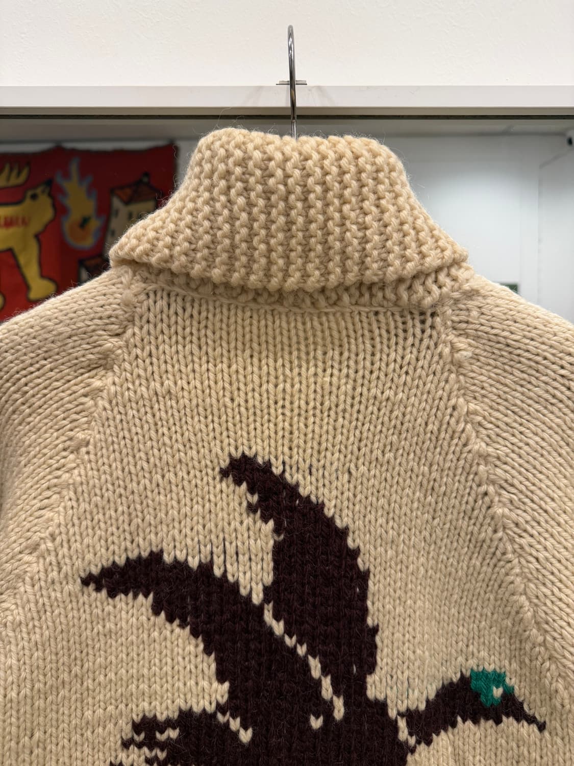 60s Vtg 빈티지 헤비울 Goose 코위찬 니트 집업 상품이미지6